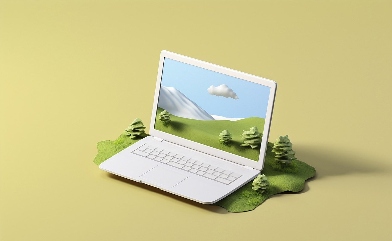 3d-rendering-laptop